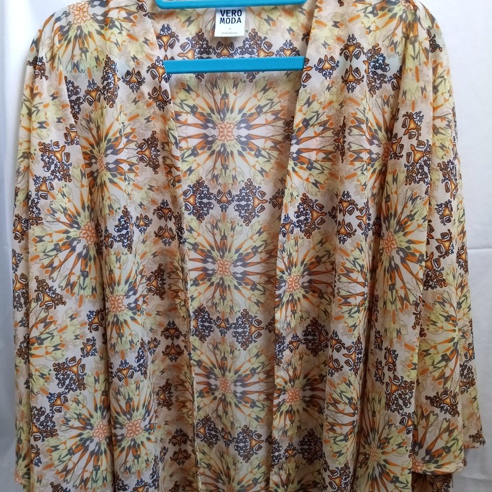 Vero Moda - Semi-Sheer Poncho Shrug in Spring and Summer Colors - SM